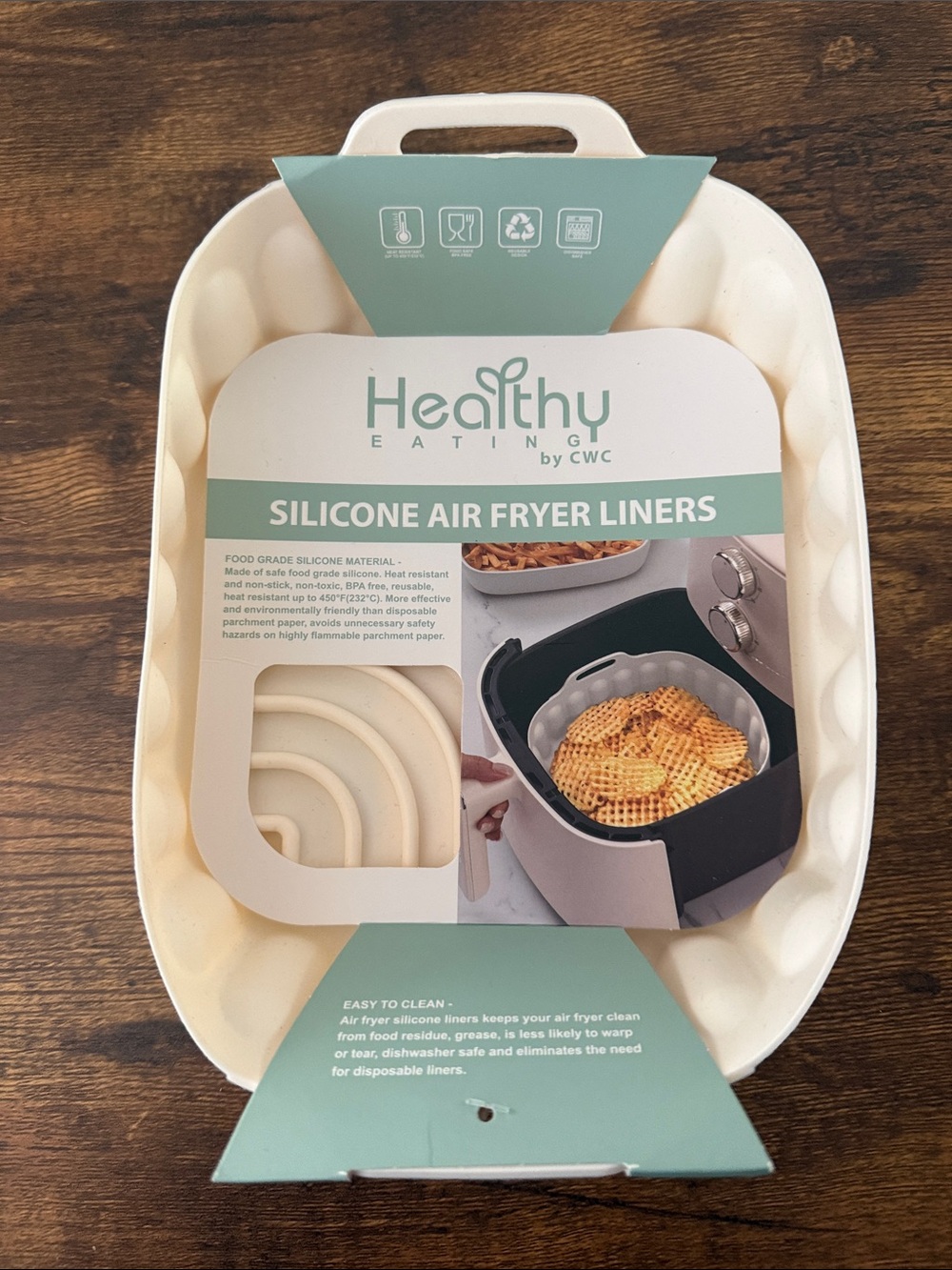 Silicone Air Fryer Liners - Cream